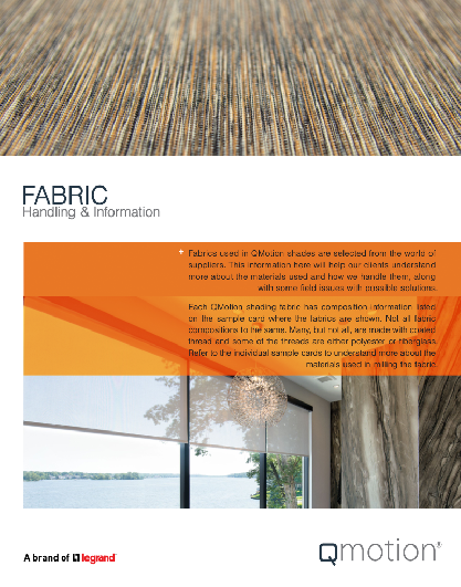 QMotion Shades Fabric Handling Brochure