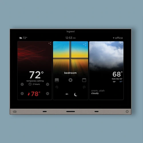 Vantage Equinox touchscreen for smart lighting and climate control