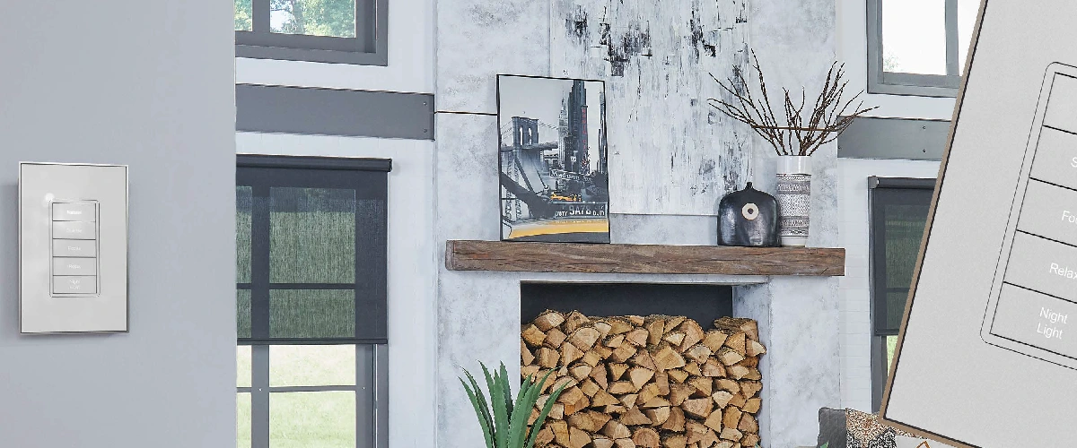 Vantage smart lighting control keypad for luxury home automation